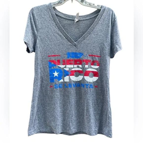 Next Level Apparel Puerto Rico Se LeVanta Short Sleeve Ladies Cut Tee SZ XL - Picture 2 of 5